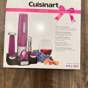 Cuisinart Cordless Wine Opener Set Pink and Silver Wine lovers